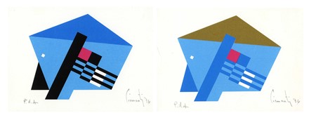 Lorenzo Piemonti  (Carate Brianza, 1935 - 2015) : Lotto composto di 12 serigrafie e 1 lastra per serigrafia.  - Asta Arte Antica, Moderna e Contemporanea - Libreria Antiquaria Gonnelli - Casa d'Aste - Gonnelli Casa d'Aste