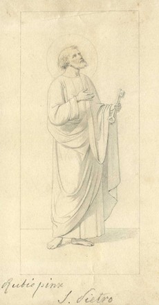  Luigi Rubio  (Roma, 1808 - 1882) [attribuito a] : Lotto composto di 3 disegni.  - Asta Arte Antica, Moderna e Contemporanea - Libreria Antiquaria Gonnelli - Casa d'Aste - Gonnelli Casa d'Aste