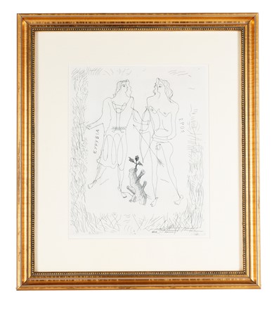  Georges Braque  (Argenteuil, 1882 - Parigi, 1963) : Eurybia and Eros.  - Asta Arte Antica, Moderna e Contemporanea - Libreria Antiquaria Gonnelli - Casa d'Aste - Gonnelli Casa d'Aste