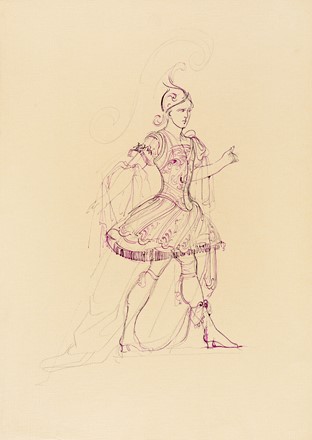  Anna Anni  (Marradi, 1926 - Firenze, 2011) : Sei bozzetti per costumi teatrali.  - Asta Arte Antica, Moderna e Contemporanea - Libreria Antiquaria Gonnelli - Casa d'Aste - Gonnelli Casa d'Aste
