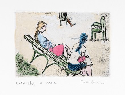  Orfeo Tamburi  (Jesi, 1810 - Parigi, 1994) : Lotto commposto di 2 incisioni colorate a mano.  - Asta Arte Antica, Moderna e Contemporanea - Libreria Antiquaria Gonnelli - Casa d'Aste - Gonnelli Casa d'Aste