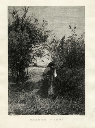  Autori vari : Lotto composto di 3 incisioni.  Francesco Mennyey  (Torino, 1889 - 1950), Giovanni Fattori  (Livorno, 1825 - Firenze, 1908), Ernesto Rayper  (Genova, 1840 - Gameragna di Stella, 1873)  - Asta Arte Antica, Moderna e Contemporanea - Libreria Antiquaria Gonnelli - Casa d'Aste - Gonnelli Casa d'Aste