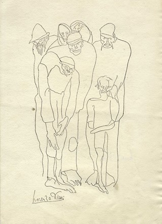  Lorenzo Viani  (Viareggio, 1882 - Ostia, 1936) : Lotto composto di 2 disegni.  - Asta Arte Antica, Moderna e Contemporanea - Libreria Antiquaria Gonnelli - Casa d'Aste - Gonnelli Casa d'Aste