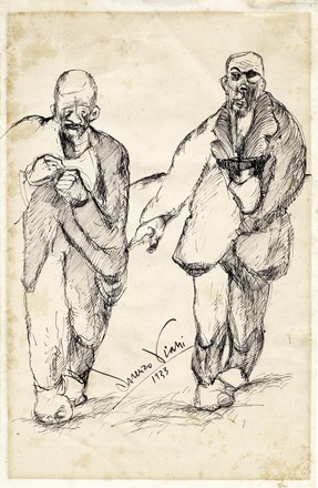  Lorenzo Viani  (Viareggio, 1882 - Ostia, 1936) : Lotto composto di 2 disegni.  - Asta Arte Antica, Moderna e Contemporanea - Libreria Antiquaria Gonnelli - Casa d'Aste - Gonnelli Casa d'Aste