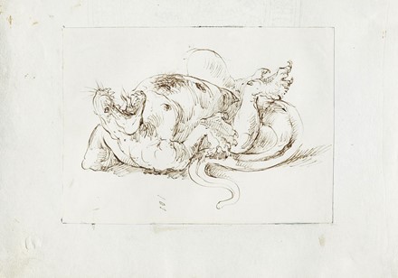  Emilio Lapi  (Firenze, 1822 - 1898) : Lotto composto di 9 disegni a tema mostruoso.  - Asta Arte Antica, Moderna e Contemporanea - Libreria Antiquaria Gonnelli - Casa d'Aste - Gonnelli Casa d'Aste