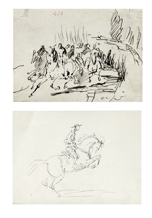  Emilio Lapi  (Firenze, 1822 - 1898) : Lotto composto di 9 disegni a tema mostruoso.  - Asta Arte Antica, Moderna e Contemporanea - Libreria Antiquaria Gonnelli - Casa d'Aste - Gonnelli Casa d'Aste