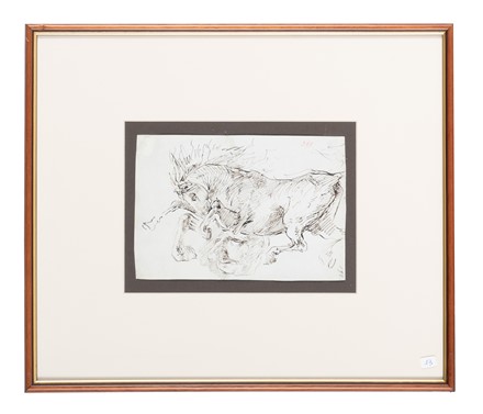  Emilio Lapi  (Firenze, 1822 - 1898) : Lotto composto di 6 disegni a tema ippico.  - Asta Arte Antica, Moderna e Contemporanea - Libreria Antiquaria Gonnelli - Casa d'Aste - Gonnelli Casa d'Aste