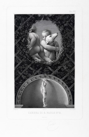  Paolo Toschi  (Parma, 1788 - 1854) : Quattro tavole dagli affreschi del Correggio nella Camera della Badessa, Monastero di San Paolo in Parma.  - Asta Arte Antica, Moderna e Contemporanea - Libreria Antiquaria Gonnelli - Casa d'Aste - Gonnelli Casa d'Aste