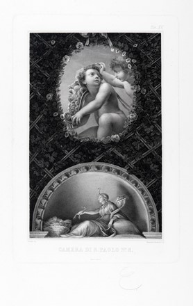  Paolo Toschi  (Parma, 1788 - 1854) : Quattro tavole dagli affreschi del Correggio nella Camera della Badessa, Monastero di San Paolo in Parma.  - Asta Arte Antica, Moderna e Contemporanea - Libreria Antiquaria Gonnelli - Casa d'Aste - Gonnelli Casa d'Aste