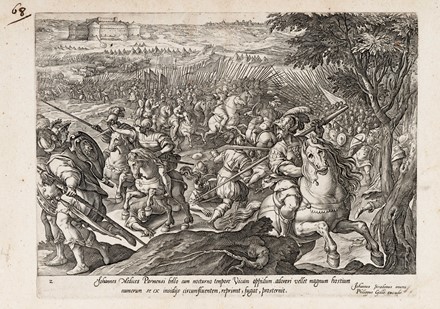  Hendrik Goltzius  (M�hlbracht,, 1558 - Haarlem,, 1617) : Giovanni de' Medici sconfitto a Parma.  - Asta Arte Antica, Moderna e Contemporanea - Libreria Antiquaria Gonnelli - Casa d'Aste - Gonnelli Casa d'Aste