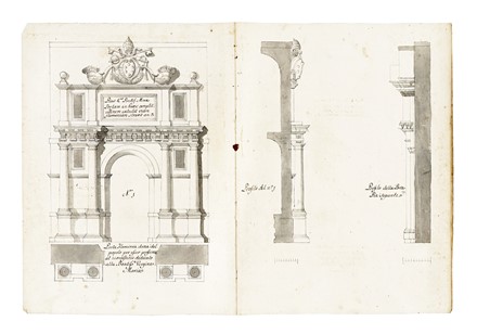  Anonimo del XVIII secolo : Raccolta di esercitazioni su architetture di Roma.  - Asta Arte Antica, Moderna e Contemporanea - Libreria Antiquaria Gonnelli - Casa d'Aste - Gonnelli Casa d'Aste