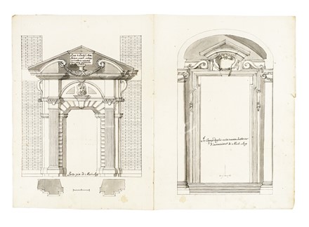  Anonimo del XVIII secolo : Raccolta di esercitazioni su architetture di Roma.  - Asta Arte Antica, Moderna e Contemporanea - Libreria Antiquaria Gonnelli - Casa d'Aste - Gonnelli Casa d'Aste