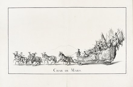  Jacques-Fran�ois Blondel  (Rouen, 1705 - Parigi, 1774), Pierre-Fran�ois Tardieu  (Parigi, 1711 - 1771), No�l Le Mire  (Rouen, 1724 - Parigi, 1800) : Char de Mars, Char de l'Hymen, Char de C�r�s, Char de Bacchus, Char de la Ville da F�tes publiques donn�es par la ville de Paris � l'occasion du Mariage de Monseigneur le Dauphin.  - Asta Arte Antica, Moderna e Contemporanea - Libreria Antiquaria Gonnelli - Casa d'Aste - Gonnelli Casa d'Aste