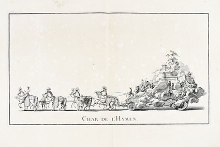  Jacques-Fran�ois Blondel  (Rouen, 1705 - Parigi, 1774), Pierre-Fran�ois Tardieu  (Parigi, 1711 - 1771), No�l Le Mire  (Rouen, 1724 - Parigi, 1800) : Char de Mars, Char de l'Hymen, Char de C�r�s, Char de Bacchus, Char de la Ville da F�tes publiques donn�es par la ville de Paris � l'occasion du Mariage de Monseigneur le Dauphin.  - Asta Arte Antica, Moderna e Contemporanea - Libreria Antiquaria Gonnelli - Casa d'Aste - Gonnelli Casa d'Aste