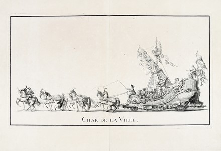  Jacques-Fran�ois Blondel  (Rouen, 1705 - Parigi, 1774), Pierre-Fran�ois Tardieu  (Parigi, 1711 - 1771), No�l Le Mire  (Rouen, 1724 - Parigi, 1800) : Char de Mars, Char de l'Hymen, Char de C�r�s, Char de Bacchus, Char de la Ville da F�tes publiques donn�es par la ville de Paris � l'occasion du Mariage de Monseigneur le Dauphin.  - Asta Arte Antica, Moderna e Contemporanea - Libreria Antiquaria Gonnelli - Casa d'Aste - Gonnelli Casa d'Aste