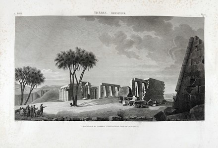  Jean-Baptiste Prosper Jollois  (Brienon-l'Archev�que, 1776 - Parigi, 1842), �douard de Villiers du Terrage  (Versailles, 1780 - Parigi, 1855), Friedrich Schroeder  (Kassel, 1768 - Parigi, 1839) : Quattro tavole da Th�bes. Memnonium (A.Vol.II. Pl. 23, 24, 26, 39).  - Asta Arte Antica, Moderna e Contemporanea - Libreria Antiquaria Gonnelli - Casa d'Aste - Gonnelli Casa d'Aste