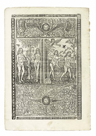  Giacomo Filippo Foresti  (Solto Collina, 1434 - Bergamo, 1520) : La Creazione di Eva / La Tentazione e la Cacciata di Adamo ed Eva dal Paradiso.  - Asta Arte Antica, Moderna e Contemporanea - Libreria Antiquaria Gonnelli - Casa d'Aste - Gonnelli Casa d'Aste