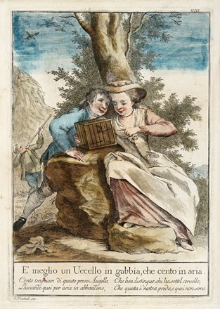  Giuseppe Piattoli : Lotto di sei tavole con proverbi in verticale.  - Asta Arte Antica, Moderna e Contemporanea - Libreria Antiquaria Gonnelli - Casa d'Aste - Gonnelli Casa d'Aste