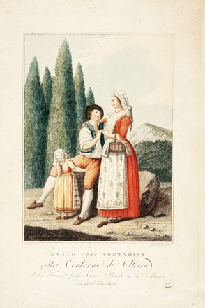  Carlo Lasinio  (Treviso, 1759 - Pisa, 1838) : Lotto di nove tavole con costumi popolari, sette da I costumi dei contadini della Toscana.  - Asta Arte Antica, Moderna e Contemporanea - Libreria Antiquaria Gonnelli - Casa d'Aste - Gonnelli Casa d'Aste
