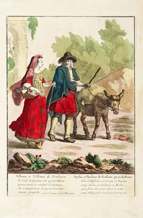  Carlo Lasinio  (Treviso, 1759 - Pisa, 1838) : Lotto di nove tavole con costumi popolari, sette da I costumi dei contadini della Toscana.  - Asta Arte Antica, Moderna e Contemporanea - Libreria Antiquaria Gonnelli - Casa d'Aste - Gonnelli Casa d'Aste