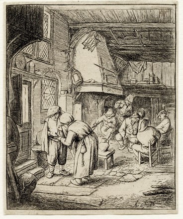  Adriaen (van) Ostade  (Haarlem,, 1610 - ivi, 1685) : Tre incisioni a tema popolare.  - Asta Arte Antica, Moderna e Contemporanea - Libreria Antiquaria Gonnelli - Casa d'Aste - Gonnelli Casa d'Aste