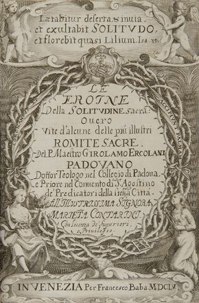  Ercolani Girolamo : Le eroine della solitudine sacra: overo vite d'alcune delle piu illustri romite sacre. Religione  - Auction BOOKS, MANUSCRIPTS AND AUTOGRAPHS - Libreria Antiquaria Gonnelli - Casa d'Aste - Gonnelli Casa d'Aste