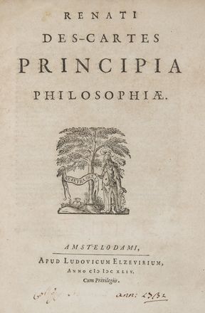  Descartes Ren� : Principia philosophiae... Scienze tecniche e matematiche  - Auction BOOKS, MANUSCRIPTS AND AUTOGRAPHS - Libreria Antiquaria Gonnelli - Casa d'Aste - Gonnelli Casa d'Aste