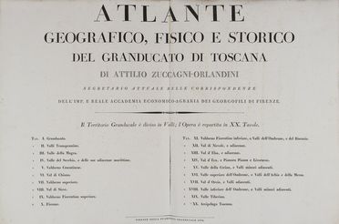  Zuccagni Orlandini Attilio : Atlante geografico, fisico e storico del Granducato di Toscana.  - Asta Libri, Manoscritti e Autografi - Libreria Antiquaria Gonnelli - Casa d'Aste - Gonnelli Casa d'Aste