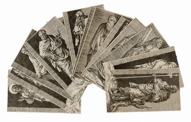  Lambert Suavius  (Liegi, 1520 - Francoforte, ) [attribuito a] : Cristo e gli apostoli.  - Asta STAMPE E DISEGNI DAL XVI AL XX SECOLO - Libreria Antiquaria Gonnelli - Casa d'Aste - Gonnelli Casa d'Aste