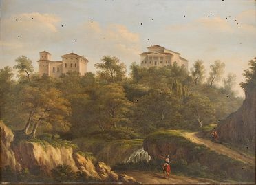Paesaggio con ville  - Auction Photographs, Paintings and Sculptures - Libreria Antiquaria Gonnelli - Casa d'Aste - Gonnelli Casa d'Aste