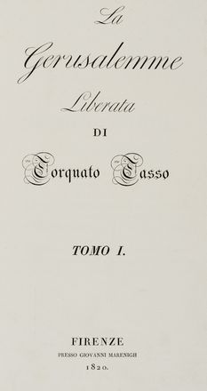  Tasso Torquato : La Gerusalemme liberata. Letteratura italiana, Letteratura  - Auction BOOKS, MANUSCRIPTS AND AUTOGRAPHS - Libreria Antiquaria Gonnelli - Casa d'Aste - Gonnelli Casa d'Aste