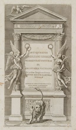  Bartoli Pietro Santi : Antiquissimi Virgiliani codicis fragmenta et picturae ex Bibliotheca Vaticana ad priscas imaginum formas a Petro Sancte Bartholi incisae.  Publius Vergilius Maro  - Asta Libri, Manoscritti e Autografi - Libreria Antiquaria Gonnelli - Casa d'Aste - Gonnelli Casa d'Aste