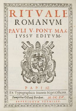 Rituale Romanum Pauli 5. pont. max. iussu editum.  - Asta Libri, Manoscritti e Autografi - Libreria Antiquaria Gonnelli - Casa d'Aste - Gonnelli Casa d'Aste