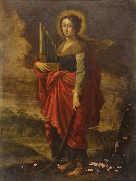  Italian school, 17th century : Santa Cecilia in paesaggio  - Auction Photographs, Paintings and Sculptures - Libreria Antiquaria Gonnelli - Casa d'Aste - Gonnelli Casa d'Aste
