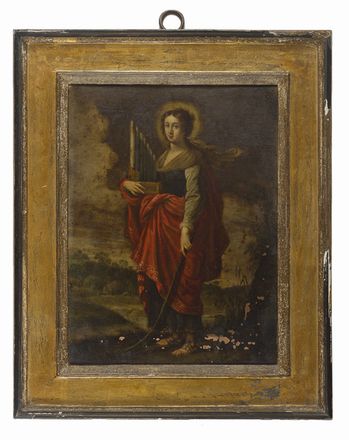  Italian school, 17th century : Santa Cecilia in paesaggio  - Auction Photographs, Paintings and Sculptures - Libreria Antiquaria Gonnelli - Casa d'Aste - Gonnelli Casa d'Aste