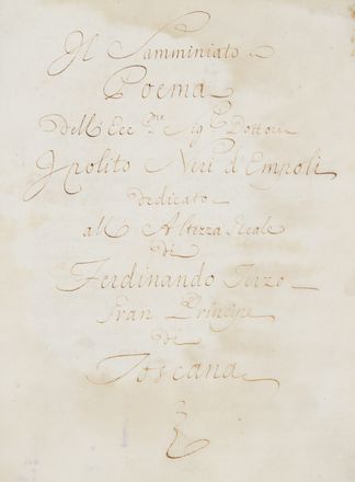  Neri Ippolito : Il Samminiato. Poema... Storia locale, Storia, Diritto e Politica  - Auction BOOKS, MANUSCRIPTS AND AUTOGRAPHS - Libreria Antiquaria Gonnelli - Casa d'Aste - Gonnelli Casa d'Aste