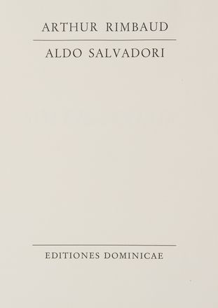  Rimbaud Arthur : Soleil & chair.  Aldo Salvadori  (Milano, 1905 - Bergamo, 2002)  - Asta Libri, Manoscritti e Autografi - Libreria Antiquaria Gonnelli - Casa d'Aste - Gonnelli Casa d'Aste
