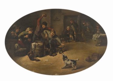  Scuola fiamminga del XIX secolo : Coppia di scene di genere  - Asta Fotografie, Dipinti e Sculture - Libreria Antiquaria Gonnelli - Casa d'Aste - Gonnelli Casa d'Aste