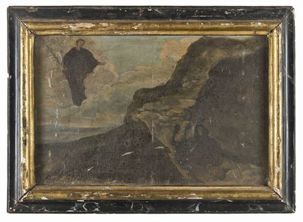  Scuola italiana del XIX secolo : Per grazia ricevuta  - Asta Fotografie, Dipinti e Sculture - Libreria Antiquaria Gonnelli - Casa d'Aste - Gonnelli Casa d'Aste
