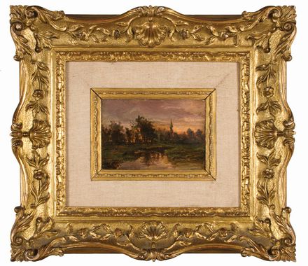Paesaggio al tramonto  - Auction Photographs, Paintings and Sculptures - Libreria Antiquaria Gonnelli - Casa d'Aste - Gonnelli Casa d'Aste