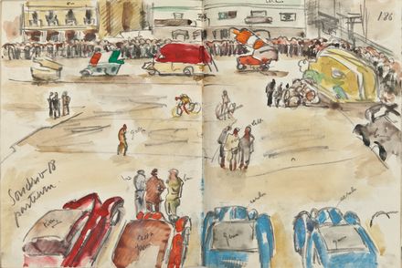  Anselmo Bucci  (Fossombrone, 1887 - Monza, 1955) : Il Giro d'Italia del 1939.  - Asta STAMPE E DISEGNI DAL XVI AL XX SECOLO - Libreria Antiquaria Gonnelli - Casa d'Aste - Gonnelli Casa d'Aste