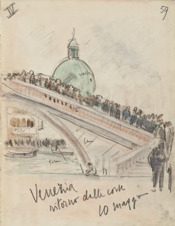  Anselmo Bucci  (Fossombrone, 1887 - Monza, 1955) : Il Giro d'Italia del 1939.  - Asta STAMPE E DISEGNI DAL XVI AL XX SECOLO - Libreria Antiquaria Gonnelli - Casa d'Aste - Gonnelli Casa d'Aste