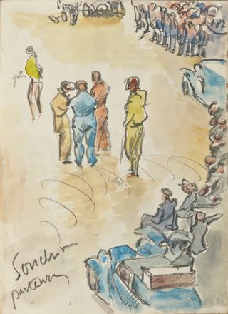  Anselmo Bucci  (Fossombrone, 1887 - Monza, 1955) : Il Giro d'Italia del 1939.  - Auction Prints and Drawings from XVI to XX century - Libreria Antiquaria Gonnelli - Casa d'Aste - Gonnelli Casa d'Aste