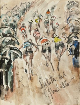  Anselmo Bucci  (Fossombrone, 1887 - Monza, 1955) : Il Giro d'Italia del 1939.  - Asta STAMPE E DISEGNI DAL XVI AL XX SECOLO - Libreria Antiquaria Gonnelli - Casa d'Aste - Gonnelli Casa d'Aste