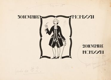  Ubaldo Cosimo Veneziani  (Bologna, 1894 - Milano, 1956) : Coppia di disegni per illustrazioni.  - Auction Prints and Drawings from XVI to XX century - Libreria Antiquaria Gonnelli - Casa d'Aste - Gonnelli Casa d'Aste