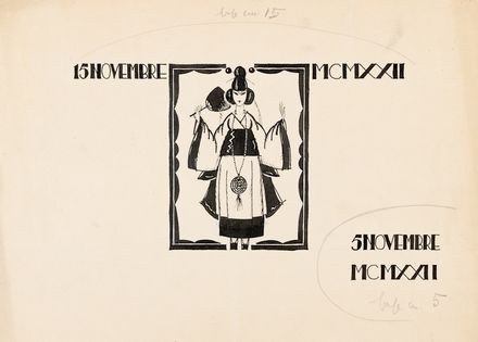  Ubaldo Cosimo Veneziani  (Bologna, 1894 - Milano, 1956) : Coppia di disegni per illustrazioni.  - Auction Prints and Drawings from XVI to XX century - Libreria Antiquaria Gonnelli - Casa d'Aste - Gonnelli Casa d'Aste