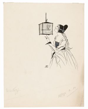  Bruno Santi  (Firenze, 1892) : Coppia di disegni per illustrazioni.  - Asta STAMPE E DISEGNI DAL XVI AL XX SECOLO - Libreria Antiquaria Gonnelli - Casa d'Aste - Gonnelli Casa d'Aste