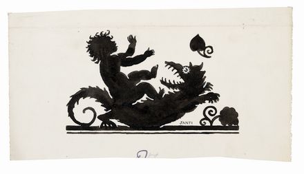  Bruno Santi  (Firenze, 1892) : Quattro silhouettes.  - Asta STAMPE E DISEGNI DAL XVI AL XX SECOLO - Libreria Antiquaria Gonnelli - Casa d'Aste - Gonnelli Casa d'Aste