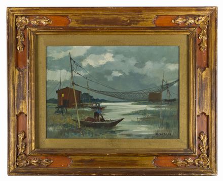  Renato Natali  (Livorno, 1883 - 1979) : Calambrone  - Auction Photographs, Paintings and Sculptures - Libreria Antiquaria Gonnelli - Casa d'Aste - Gonnelli Casa d'Aste
