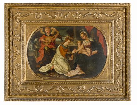 a) Sposalizio mistico di Santa Caterina  - Auction Photographs, Paintings and Sculptures - Libreria Antiquaria Gonnelli - Casa d'Aste - Gonnelli Casa d'Aste